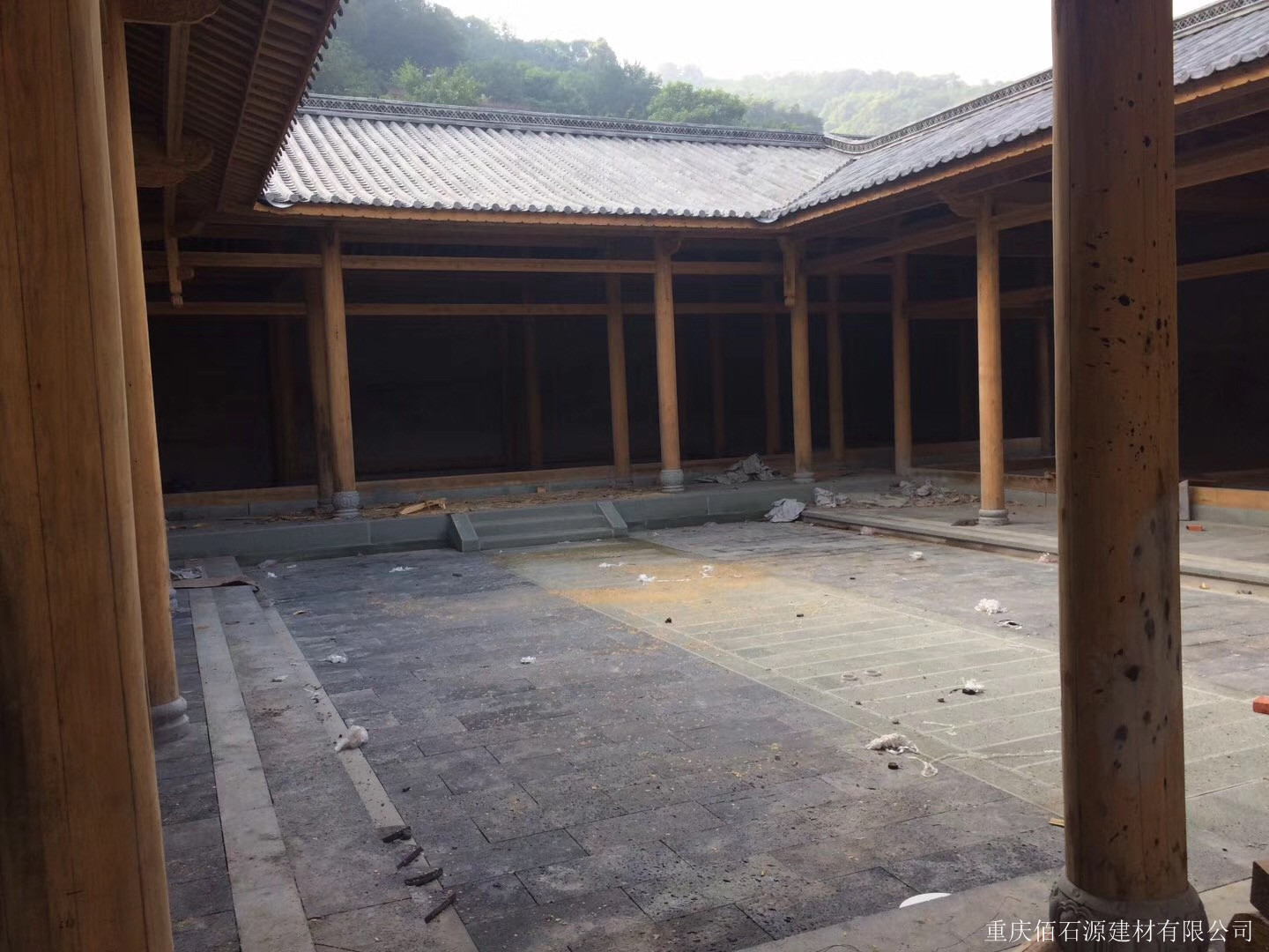 中式風格仿古建筑工程施工中青砂石材運用