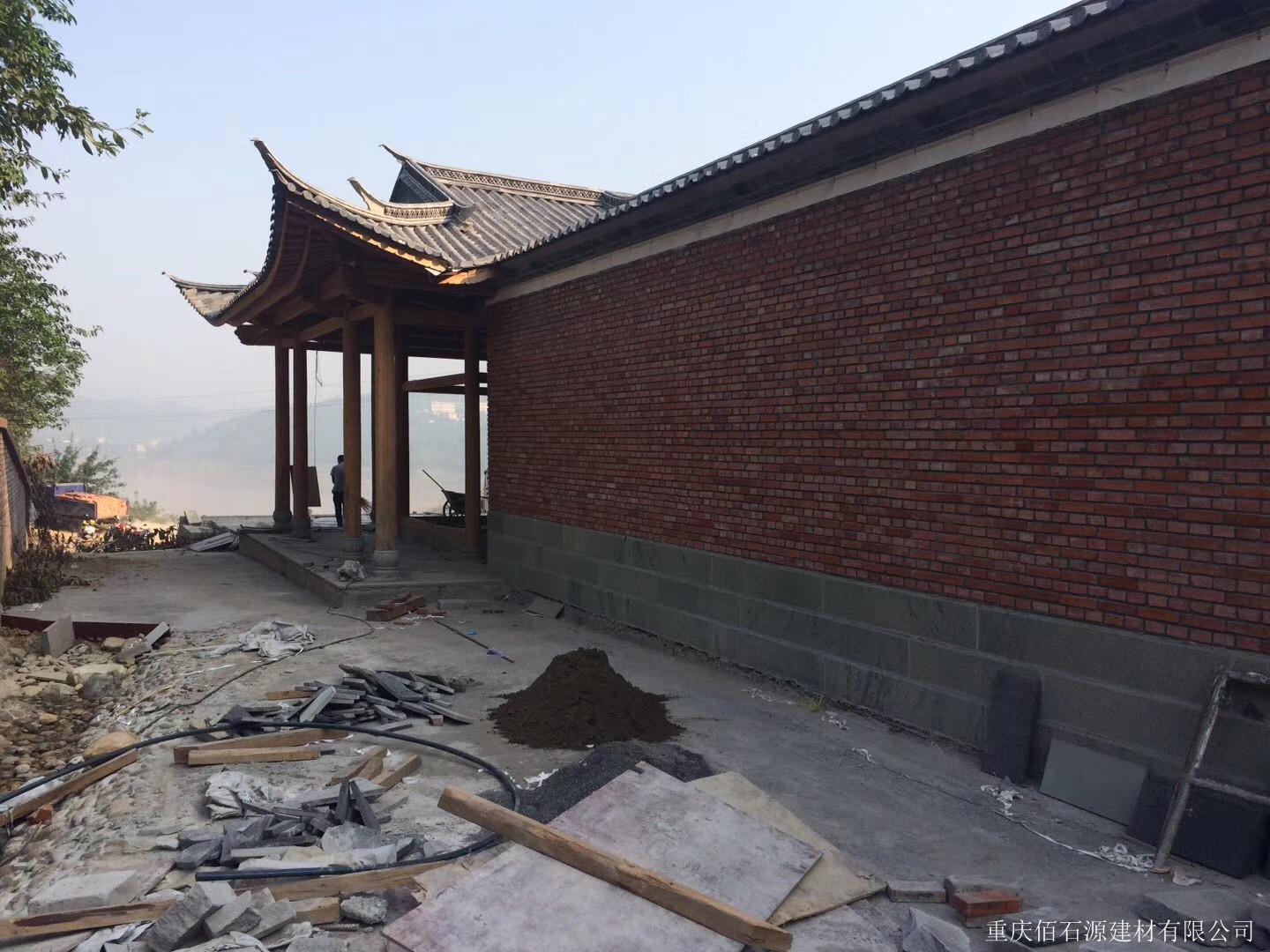 中式風格仿古建筑工程施工中青砂石材運用